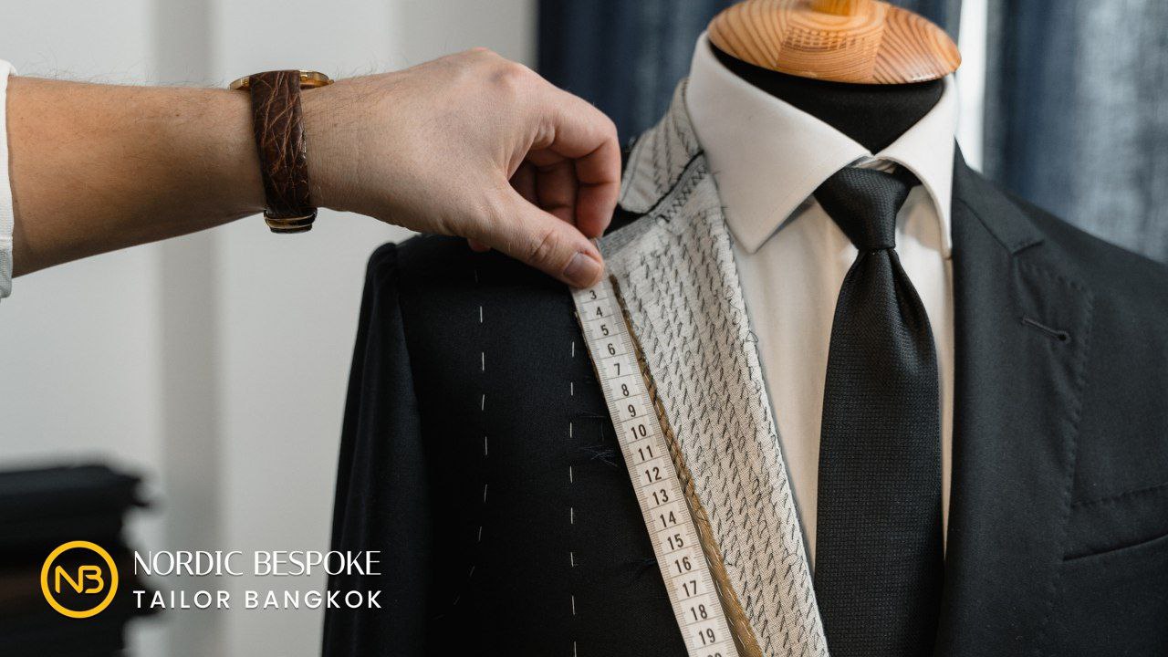 Elegant bespoke suit crafted by the best tailor in Bangkok