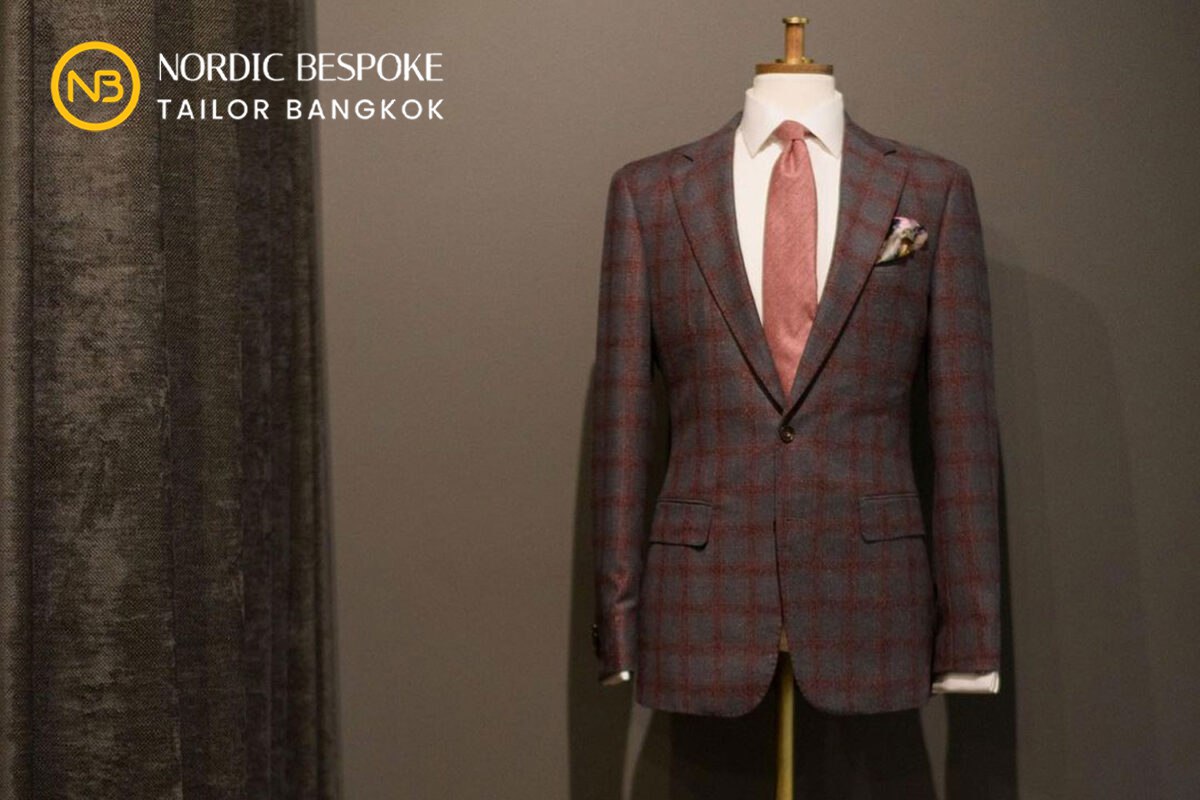 Elegant bespoke suit crafted by the tailoring-shop-near-me